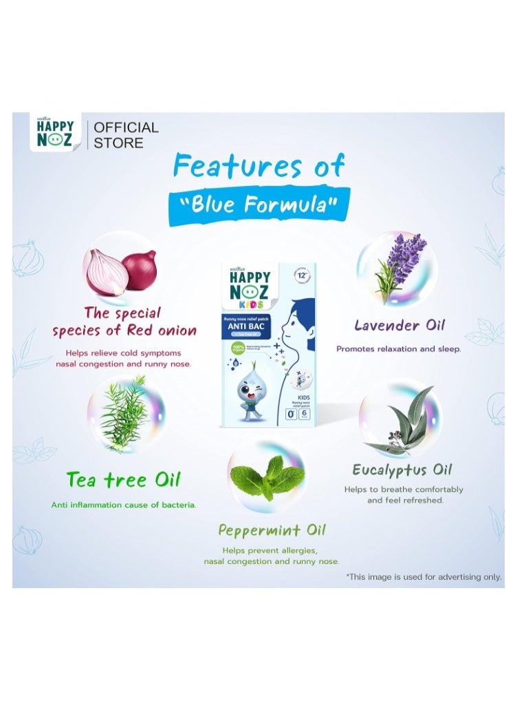 Happy Noz Blue Formula Organic Anti-Bacterial Onion Sticker – 6pcs Natural Protection - Image 5
